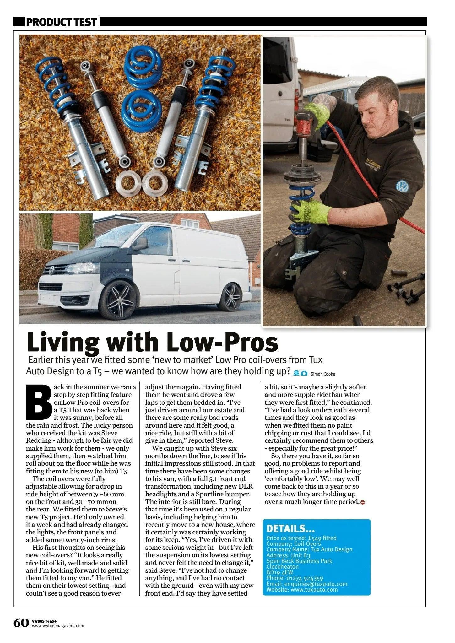 Low Pro Adjustable Coilover Kit Low Pro Wildworx | Campervan Conversions, Sales & Accessories