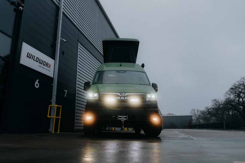 Campervan Conversion MAN TGE Winch Lights