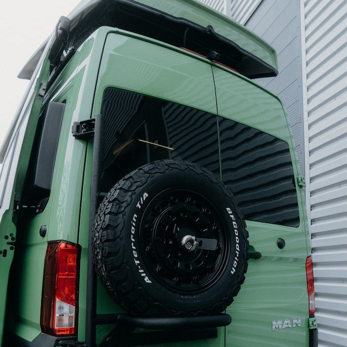 Campervan Conversion MAN TGE Spare Wheel Carrier